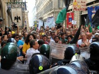 Proteste violente in centrul Romei