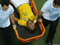 CAMPIONATUL MONDIAL DE FOTBAL 2014. Brazilia, in semifinale. Momentul dramatic in care Neymar si-a fracturat o vertebra