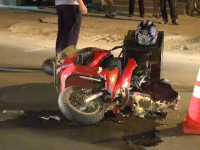 Accident grav pe Bulevardul Pipera: Un tanar care facea livrari de pizza cu scuterul a scapat ca prin minune