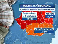 20% dintre adultii din Romania sufera de obezitate. Regiunea care conduce detasat la capitolul persoane supraponderale