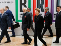 Vladimir Putin, Narendra Mosi si Xi Jinping la suumit-ul BRICS de la UFA