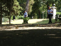 politisti in parc in Timisoara