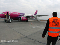 aeronava Wizz Air pe aeroportul din Cluj