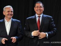 Victor Ponta si Liviu Dragnea, razand, in campania electorala 2014 FOTO AGERPRES