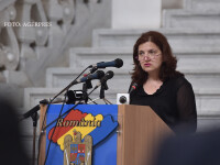 Raluca Pruna, ministrul Justitiei, rosteste un discurs in cadrul evenimentului 'Ziua Justitiei', organizat de C.S.M.