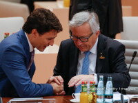 Jean-Claude Juncker, Justin Trudeau - Getty
