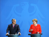Schimb dur de replici între Merkel şi Orban, la Berlin, în prima lor întâlnire după trei ani