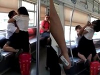 O femeie a muşcat un bărbat de faţă în metrou