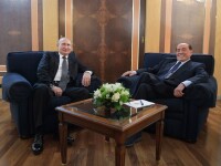 Putin, întâlnire cu Berlusconi pe aeroportul Fiumicino din Roma