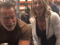 Nadia Comăneci, alături de Schwarzenegger la împlinirea a 43 de ani de la primul 10. VIDEO