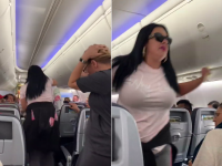 Scandal uriaș făcut de o tânără, în avion, după ce iubitul ei s-a uitat la o altă femeie
