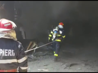 Incendiu puternic la o fostă termocentrală din Dâmbovița. Populația, avertizată prin Ro-Alert
