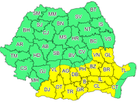 ANM: Cod galben de caniculă în 16 judeţe şi în municipiul Bucureşti