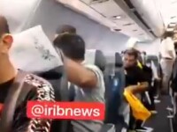 VIDEO. Clipe de groază pentru pasagerii unui avion iranian, după un incident aviatic