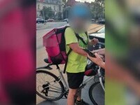 Un livrator de mâncare a fost reținut după ce a agresat mai multe fete în timp ce mergea pe bicicletă