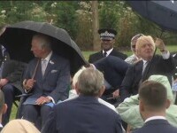 Premierul britanic a fost pus în dificultate de o umbrelă