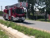 Panică într-o localitate din Dâmbovița. Un incendiu violent a izbucnit la un supermarket