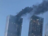 Incendiu la complexul rezidențial Capital Towers din centrul Moscovei | VIDEO