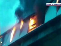 Incendiu puternic la o fabrică de ciment din Hunedoara