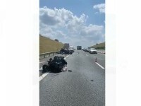 Grav accident pe Autostrada Soarelui. Trei mașini s-au făcut praf