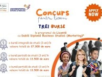 (P) Concurs pentru absolvenții de liceu: locul 1 o bursă integrală de studii în valoare totală de 27.000 Euro