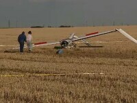 ANIMAȚIE. Filmul tragediei din Olt, unde un tânăr de 24 de ani a murit după ce s-a prăbușit cu planorul pe un câmp. FOTO