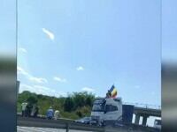 Un susținător al lui Călin Georgescu a pus tirul de-a latul A1 și a blocat intrarea în București. Protestatari violenți