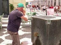 Temperatura uriașă înregistrată la umbră, în Calafat. Oamenii s-au răcorit în fântânile arteziene