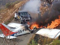 Accident incredibil in Africa de Sud: un avion a intrat intr-o camioneta!