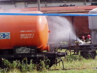 Pericolul de explozie din gara Remetea Mare, inlaturat. Traficul reluat