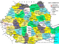 Harta administrativa a Romaniei - 41 de judete