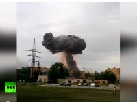 Explozie intr-un depozit de munitie din Rusia