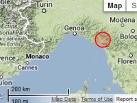 harta Italia, cutremur