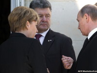 Angela Merkel, Petro Porosenko, Vladimir Putin