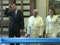 Papa Francisc si cuplul regal al Spaniei