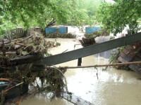 Inundatii in comuna Parjol, jud. Bacau