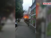 Explozie in centrul orasului Pitesti, 3 cladiri distruse. Ce au gasit pompierii in interiorul lor