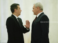 Prim-ministrul Sorin Grindeanu discută cu președintele Camerei Deputaților, Liviu Dragnea