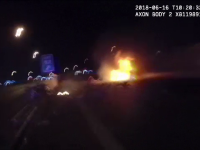 Explozie ca în filme pe străzile din Vegas. Ce au descoperit polițiștii în mașina distrusă