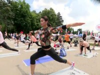 Sute de oameni s-au antrenat în aer liber, în București. Jumătate din populație e sedentară