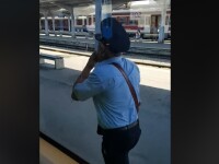 ”Nașul” unui tren a fost uitat pe peron, Gara de Nord. Un călător a filmat momentul