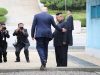 Donald Trump, primul preşedinte SUA care calcă pe pământ nord-coreean