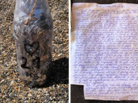 Scrisoare de dragoste scrisă în română, găsită într-o sticlă pe o plajă din Irlanda