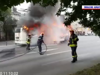 Cazul troleibuzului care a luat foc în București. Fumul era vizibil de la sute de metri distanță