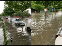 Mai multe străzi și pasaje au fost inundate, în București