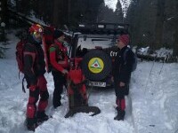 Turiști blocați în zăpadă în Bucegi, recuperați de salvamontiști. Plecaseră spre Crucea Caraiman
