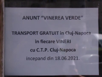 „Vinerea verde” în Cluj Napoca. Cetățenii pot circula gratis pe mijloacele de transport în comun
