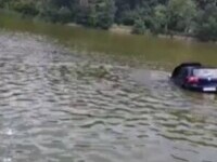 Tânăra care a băut, s-a urcat la volan și s-a aruncat cu mașina în lac a fost reținută
