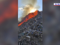 Incendiu la groapa de gunoi din Sighișoara