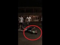 Imagini șocante. Un polițist din Bihor a fost filmat în timp ce bate cu brutalitate un tânăr